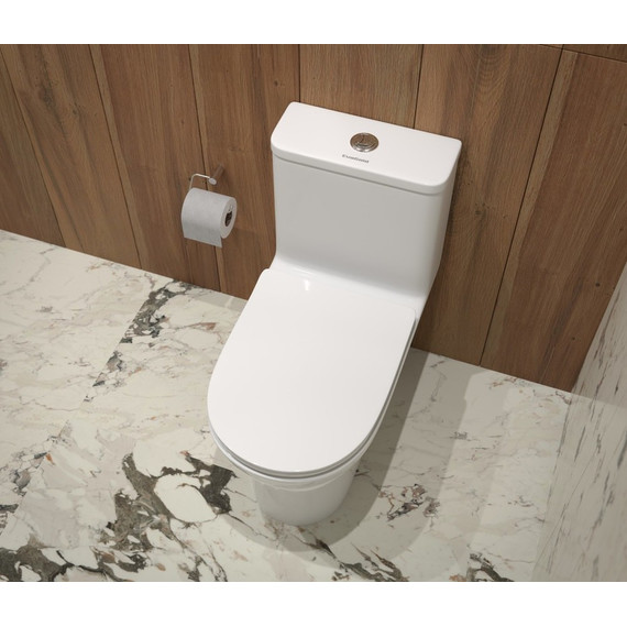 Унитаз-моноблок безободковый EvaGold EG050005 с тонкой крышкой микролифт - фото, картинка 7 Унитаз-моноблок безободковый EvaGold EG050005 с тонкой крышкой микролифт - фото 7