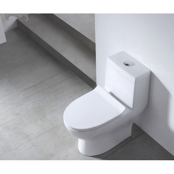 Унитаз-моноблок безободковый EvaGold EG050006 с тонкой крышкой микролифт - фото, картинка 2 Унитаз-моноблок безободковый EvaGold EG050006 с тонкой крышкой микролифт - фото 2