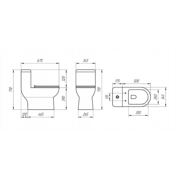 Унитаз-моноблок безободковый EvaGold EG050006 с тонкой крышкой микролифт - фото, картинка 4 Унитаз-моноблок безободковый EvaGold EG050006 с тонкой крышкой микролифт - фото 4