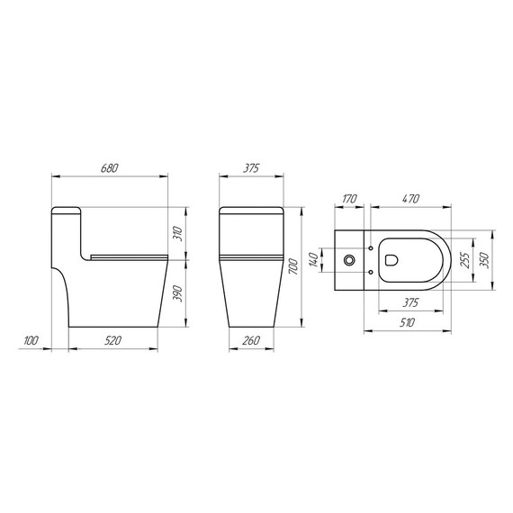 Унитаз-моноблок безободковый EvaGold EG050008 с тонкой крышкой микролифт - фото, картинка 17 Унитаз-моноблок безободковый EvaGold EG050008 с тонкой крышкой микролифт - фото 17