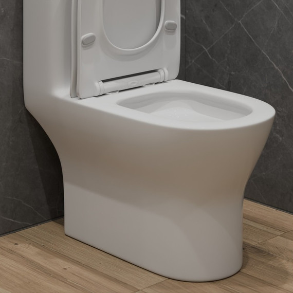 Унитаз-моноблок безободковый EvaGold EG050009 с тонкой крышкой микролифт - фото, картинка 3 Унитаз-моноблок безободковый EvaGold EG050009 с тонкой крышкой микролифт - фото 3