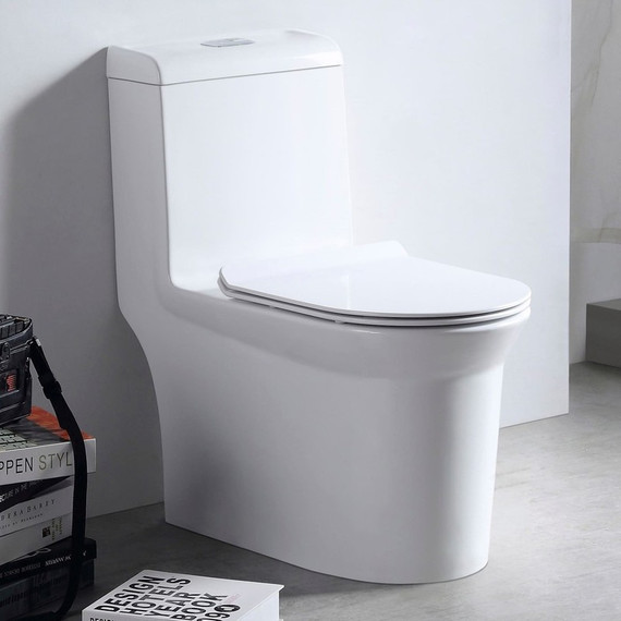 Унитаз-моноблок безободковый EvaGold EG050010 с тонкой крышкой микролифт - фото, картинка  Унитаз-моноблок безободковый EvaGold EG050010 с тонкой крышкой микролифт - фото