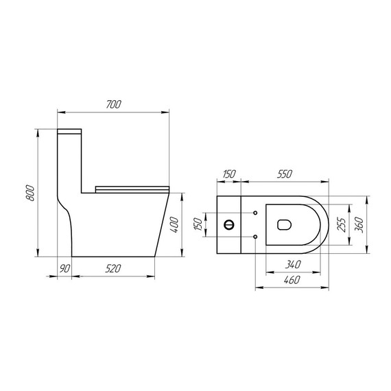 Унитаз-моноблок безободковый EvaGold EG050011 с тонкой крышкой микролифт - фото, картинка 13 Унитаз-моноблок безободковый EvaGold EG050011 с тонкой крышкой микролифт - фото 13