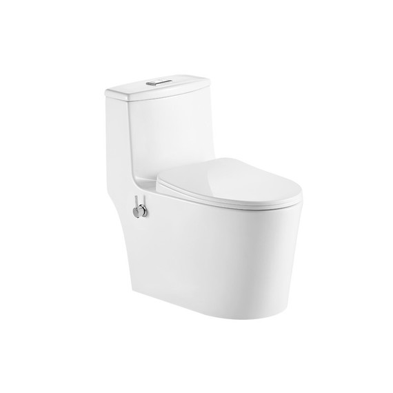 Унитаз-моноблок безободковый с функцией биде EvaGold EG050014 с тонкой крышкой микролифт - фото, картинка  Унитаз-моноблок безободковый с функцией биде EvaGold EG050014 с тонкой крышкой микролифт - фото