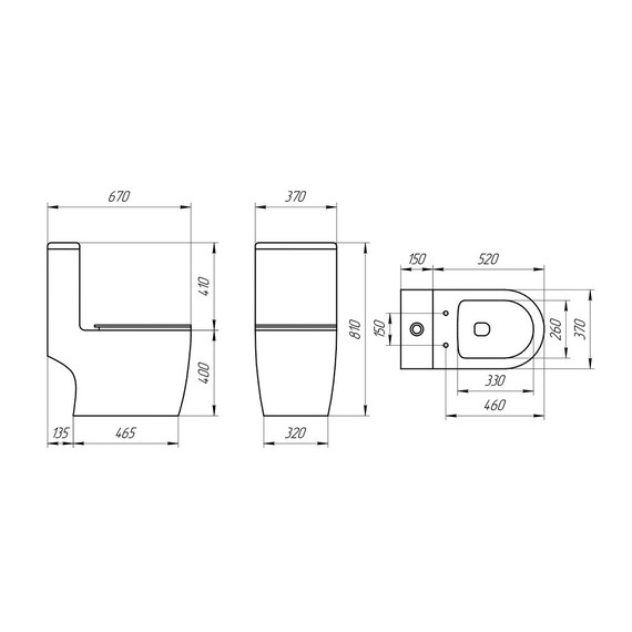 Унитаз-моноблок безободковый EvaGold EG050017 с тонкой крышкой микролифт - фото, картинка 11 Унитаз-моноблок безободковый EvaGold EG050017 с тонкой крышкой микролифт - фото 11