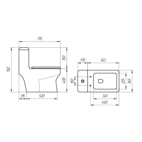 Унитаз-моноблок EvaGold EG050019 с крышкой микролифт - фото, картинка 7 Унитаз-моноблок EvaGold EG050019 с крышкой микролифт - фото 7