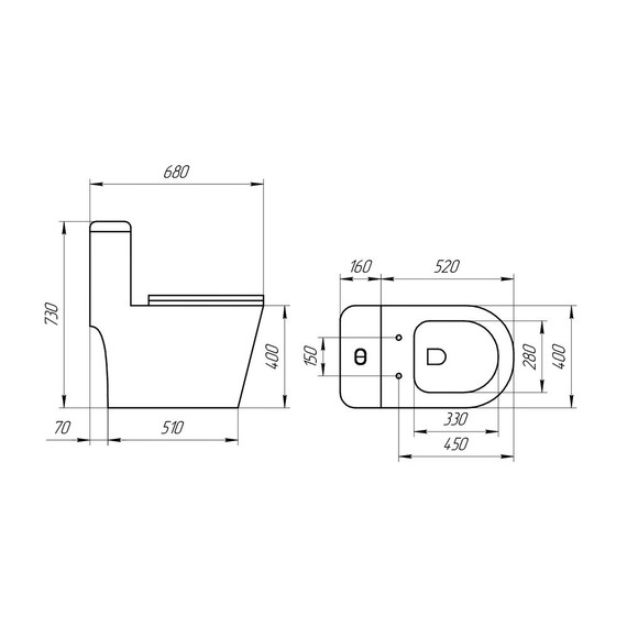 Унитаз-моноблок безободковый EvaGold EG050023 с тонкой крышкой микролифт - фото, картинка 7 Унитаз-моноблок безободковый EvaGold EG050023 с тонкой крышкой микролифт - фото 7