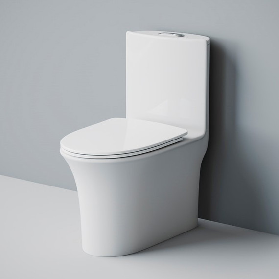 Унитаз-моноблок безободковый EvaGold EG050025 с тонкой крышкой микролифт - фото, картинка  Унитаз-моноблок безободковый EvaGold EG050025 с тонкой крышкой микролифт - фото