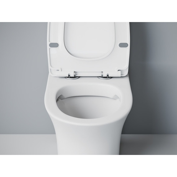 Унитаз-моноблок безободковый EvaGold EG050030 с тонкой крышкой микролифт - фото, картинка 4 Унитаз-моноблок безободковый EvaGold EG050030 с тонкой крышкой микролифт - фото 4