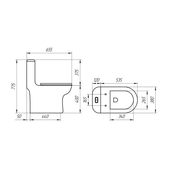 Унитаз-моноблок безободковый EvaGold EG050030 с тонкой крышкой микролифт - фото, картинка 8 Унитаз-моноблок безободковый EvaGold EG050030 с тонкой крышкой микролифт - фото 8