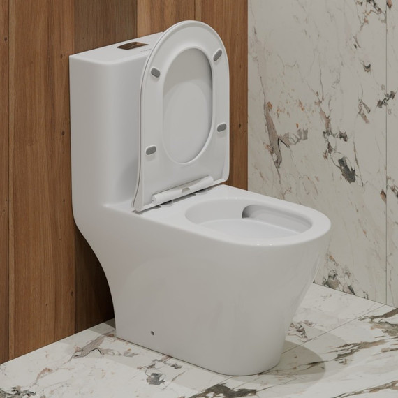 Унитаз-моноблок безободковый EvaGold EG050033 с тонкой крышкой микролифт - фото, картинка 4 Унитаз-моноблок безободковый EvaGold EG050033 с тонкой крышкой микролифт - фото 4