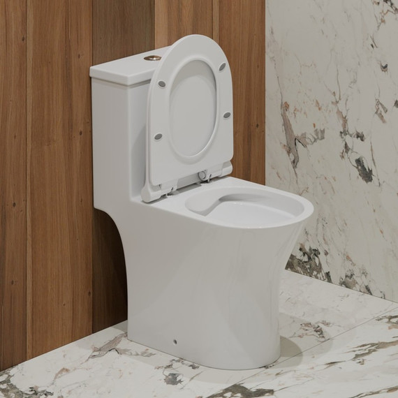 Унитаз-моноблок безободковый EvaGold EG050034 с тонкой крышкой микролифт - фото, картинка 3 Унитаз-моноблок безободковый EvaGold EG050034 с тонкой крышкой микролифт - фото 3