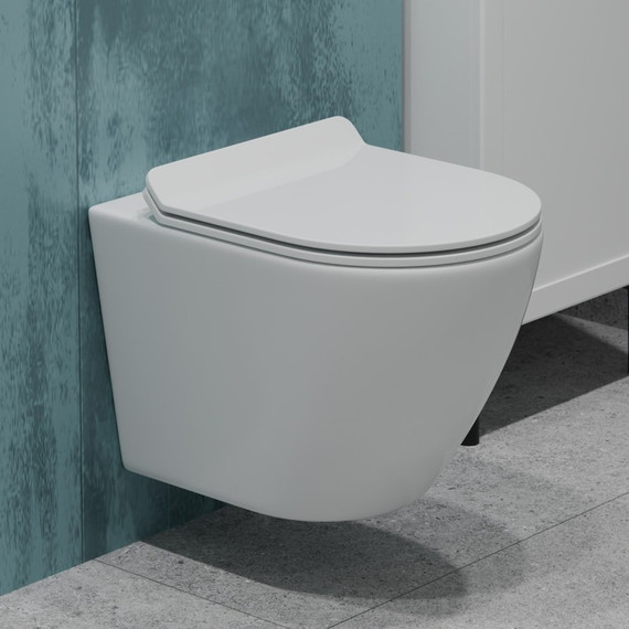 Унитаз подвесной безободковый EvaGold EG070001 с тонкой крышкой микролифт - фото, картинка  Унитаз подвесной безободковый EvaGold EG070001 с тонкой крышкой микролифт - фото