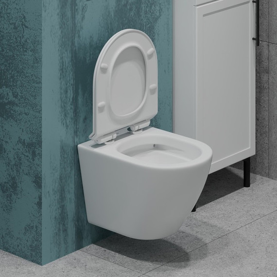 Унитаз подвесной безободковый EvaGold EG070001 с тонкой крышкой микролифт - фото, картинка 5 Унитаз подвесной безободковый EvaGold EG070001 с тонкой крышкой микролифт - фото 5