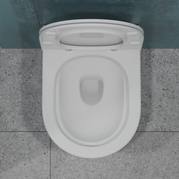 Унитаз подвесной безободковый EvaGold EG070001 с тонкой крышкой микролифт - фото, картинка 6 Унитаз подвесной безободковый EvaGold EG070001 с тонкой крышкой микролифт - фото 6