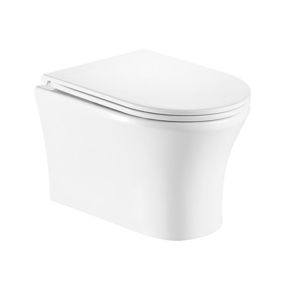 Унитаз подвесной безободковый EvaGold EG070002 с тонкой крышкой микролифт - фото, картинка  Унитаз подвесной безободковый EvaGold EG070002 с тонкой крышкой микролифт - фото