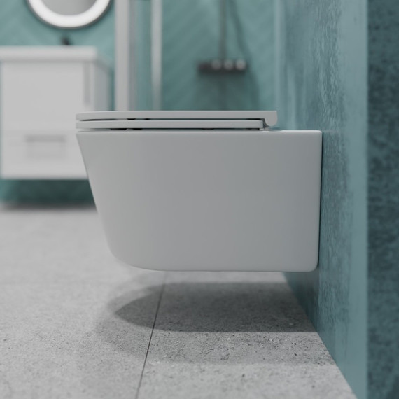 Унитаз подвесной безободковый EvaGold EG070007 с тонкой крышкой микролифт - фото, картинка 6 Унитаз подвесной безободковый EvaGold EG070007 с тонкой крышкой микролифт - фото 6