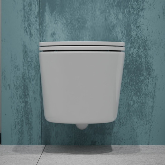 Унитаз подвесной безободковый EvaGold EG070007 с тонкой крышкой микролифт - фото, картинка 7 Унитаз подвесной безободковый EvaGold EG070007 с тонкой крышкой микролифт - фото 7