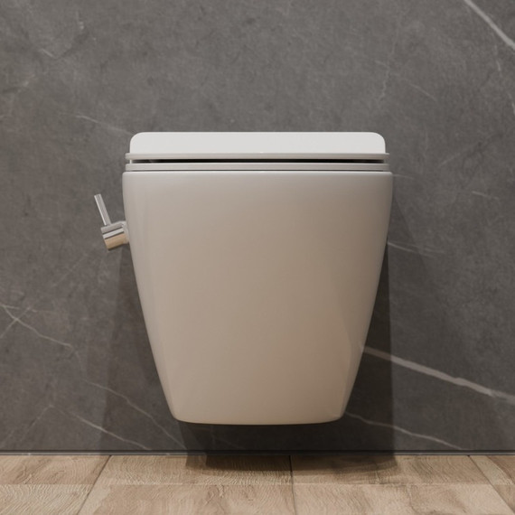 Унитаз-биде подвесной безободковый EvaGold EG070012 с тонкой крышкой микролифт - фото, картинка 8 Унитаз-биде подвесной безободковый EvaGold EG070012 с тонкой крышкой микролифт - фото 8