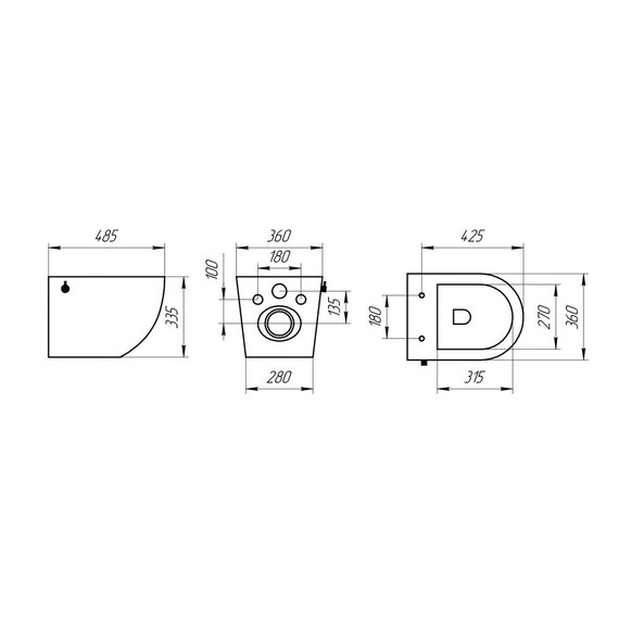 Унитаз-биде подвесной безободковый EvaGold EG070012 с тонкой крышкой микролифт - фото, картинка 9 Унитаз-биде подвесной безободковый EvaGold EG070012 с тонкой крышкой микролифт - фото 9
