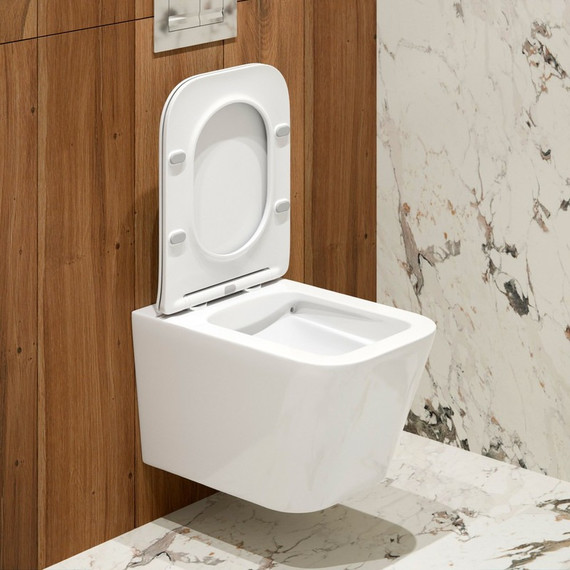 Унитаз подвесной безободковый EvaGold EG070013 с тонкой крышкой микролифт - фото, картинка 3 Унитаз подвесной безободковый EvaGold EG070013 с тонкой крышкой микролифт - фото 3