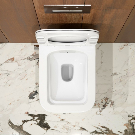 Унитаз-биде подвесной безободковый EvaGold EG070016 с тонкой крышкой микролифт - фото, картинка 3 Унитаз-биде подвесной безободковый EvaGold EG070016 с тонкой крышкой микролифт - фото 3