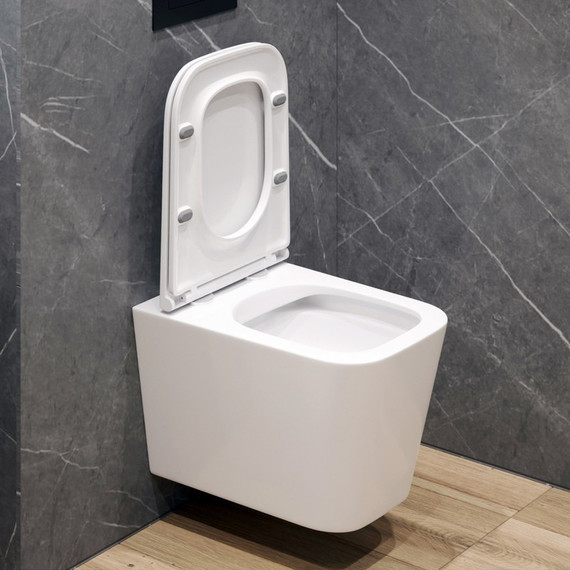 Унитаз подвесной безободковый EvaGold EG070043 с тонкой крышкой микролифт - фото, картинка 4 Унитаз подвесной безободковый EvaGold EG070043 с тонкой крышкой микролифт - фото 4