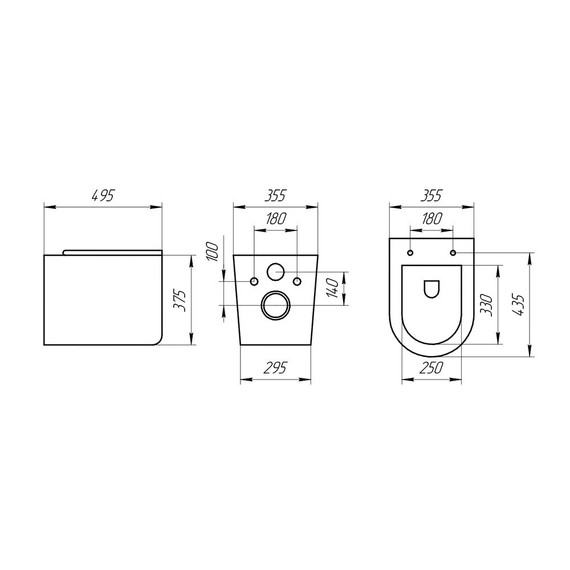 Унитаз подвесной безободковый EvaGold EG070043 с тонкой крышкой микролифт - фото, картинка 8 Унитаз подвесной безободковый EvaGold EG070043 с тонкой крышкой микролифт - фото 8