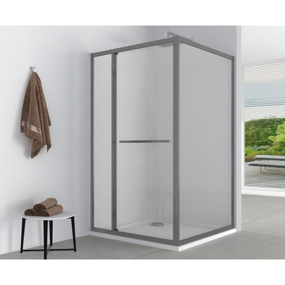 Душевое ограждение EvaGold 120х90 см EG220085, оружейная сталь/прозрачное - фото 