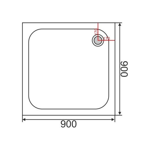 Поддон акриловый EvaGold 90х90 см EG230002 - фото, картинка 2 Поддон акриловый EvaGold 90х90 см EG230002 - фото 2