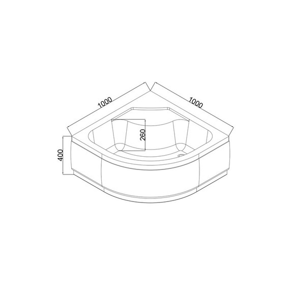 Поддон акриловый EvaGold 100х100 см EG230017 - фото, картинка 2 Поддон акриловый EvaGold 100х100 см EG230017 - фото 2