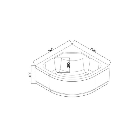 Поддон акриловый EvaGold 90х90 см EG230021 - фото, картинка 2 Поддон акриловый EvaGold 90х90 см EG230021 - фото 2