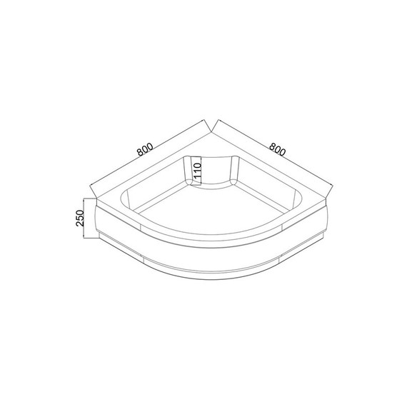 Поддон акриловый EvaGold 80х80 см EG230025 - фото, картинка 2 Поддон акриловый EvaGold 80х80 см EG230025 - фото 2