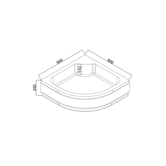 Поддон акриловый EvaGold 90х90 см EG230026 - фото, картинка 2 Поддон акриловый EvaGold 90х90 см EG230026 - фото 2