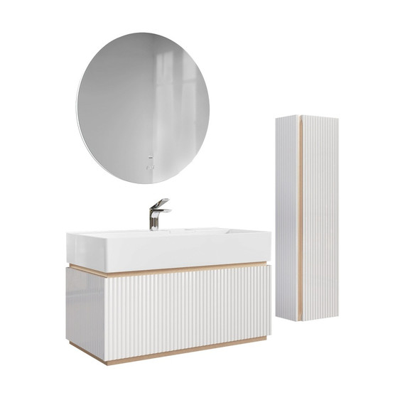 Пенал подвесной Jorno Filoro 33 см Fil.04.120/P/W/JR, белый - фото 6