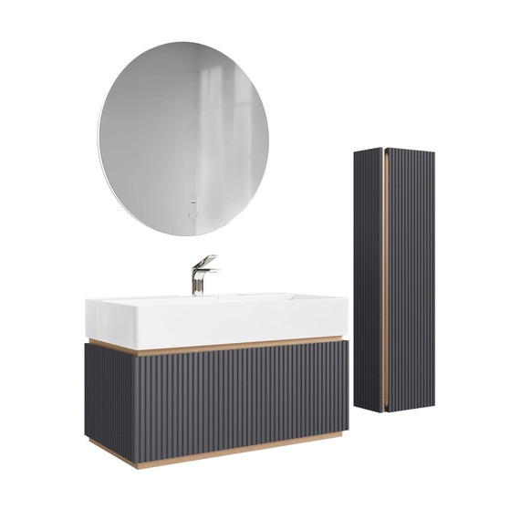 Пенал подвесной Jorno Filoro 33 см Fil.04.120PAJR, антрацит - фото 6