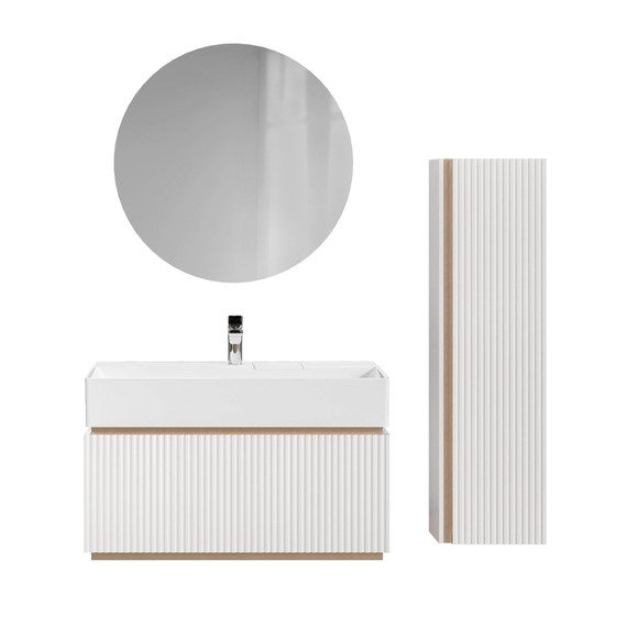 Пенал подвесной Jorno Filoro 33 см Fil.04.120/P/W/JR, белый - фото 7