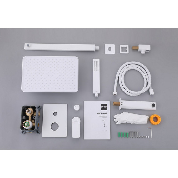 Душевая система для душа Abber Weiss Insel AF8018FW, белый матовый - фото 3