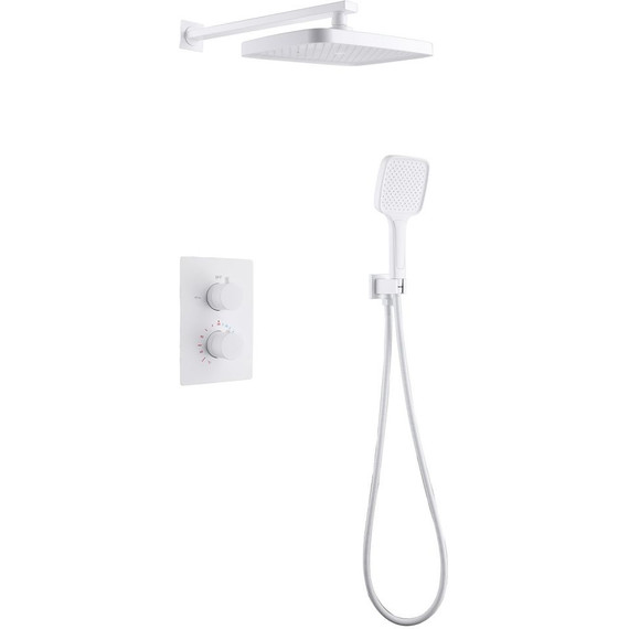 Душевая система для душа с термостатом Abber Weiss Insel AF8051W, белый - фото 