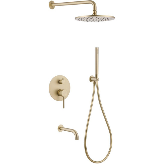 Душевая система для ванны Abber Wasser Kreis AF8117G, золото матовый - фото 