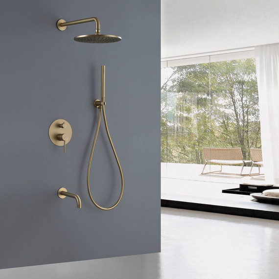 Душевая система для ванны Abber Wasser Kreis AF8117G, золото матовый - фото 2