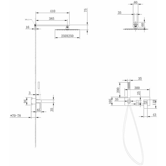 Душевая система для душа Abber Daheim AF8218NG, никель - фото 3