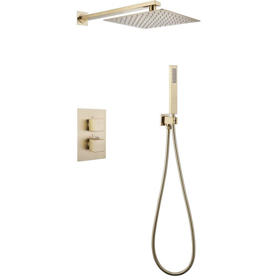 Душевая система для душа с термостатом Abber Daheim AF8251G, золото матовый - фото 