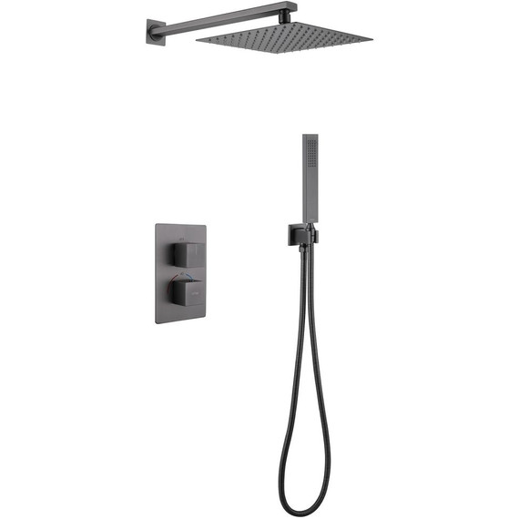 Душевая система для душа с термостатом Abber Daheim AF8251NG, никель - фото 