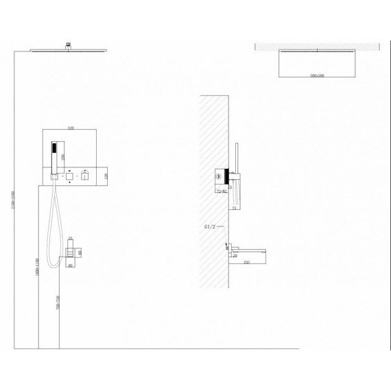 Душевая система для ванны с термостатом Abber Daheim AF8254NG, никель - фото 3