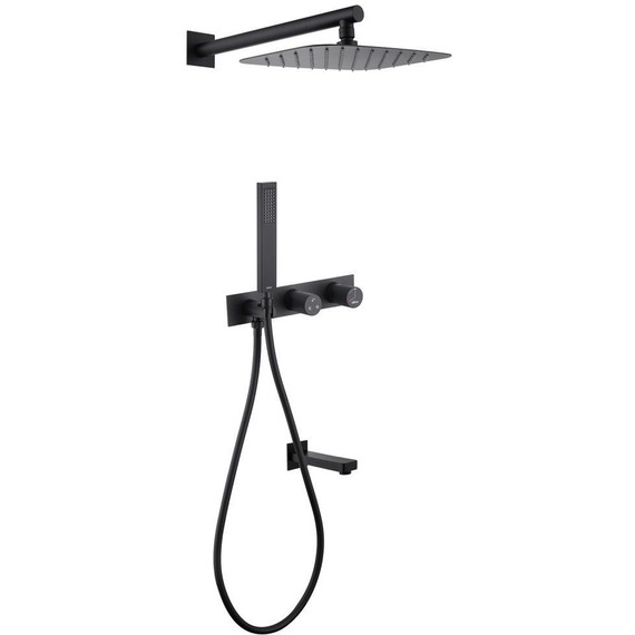 Душевая система для ванны Abber Rund AF8717B, черный матовый - фото 
