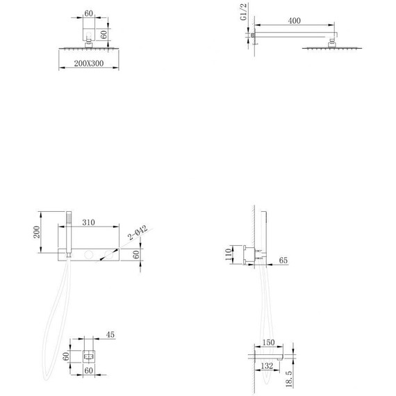 Душевая система для ванны Abber Rund AF8717B, черный матовый - фото 3
