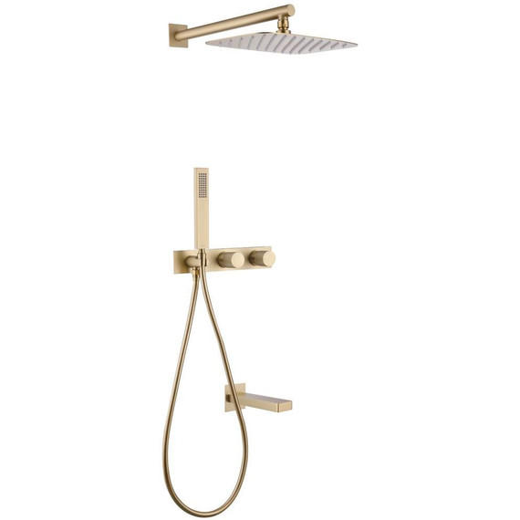 Душевая система для ванны Abber Rund AF8717G, золото матовый - фото 
