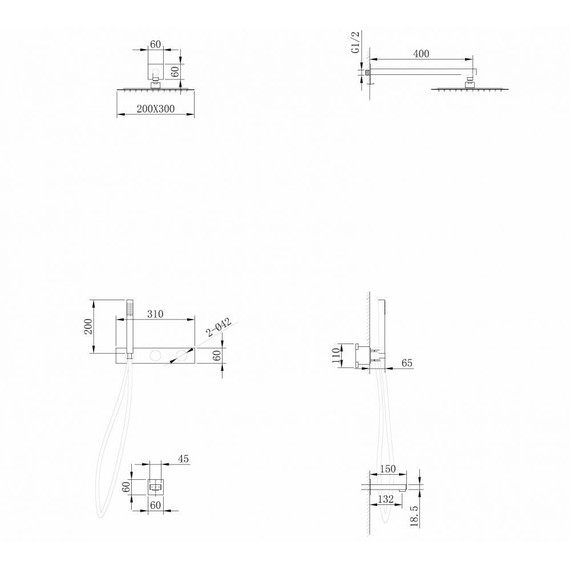 Душевая система для ванны Abber Rund AF8717G, золото матовый - фото 4