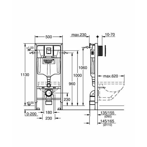 Инсталляция с подвесным унитазом комплект: Grohe Solido 38811KF0 с подвесным безободковым унитазом Azario Grado AZ-0046-UQ3 сиденье микролифт, крепление, кнопка смыва чёрная матовая (Система смыва Торнадо) - фото, картинка 16 Инсталляция с подвесным унитазом комплект: Grohe Solido 38811KF0 с подвесным безободковым унитазом Azario Grado AZ-0046-UQ3 сиденье микролифт, крепление, кнопка смыва чёрная матовая (Система смыва Торнадо) - фото 16